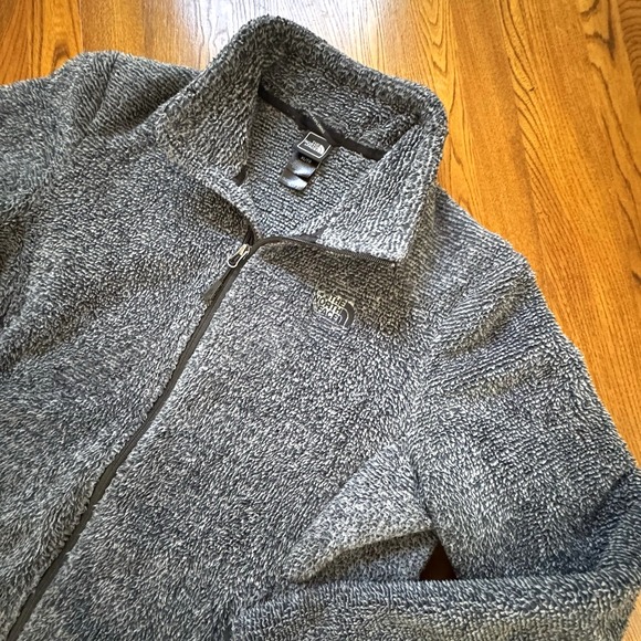 The North Face Osito Heather Grey High Pile Fuzzy Full Zip Jacket Women's XL - Picture 1 of 6